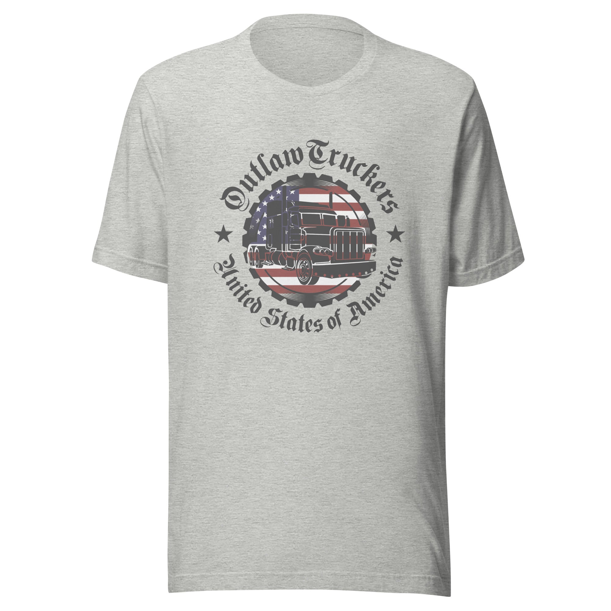 Unisex T-Shirt Grau "Outlaw Truckers USA"
