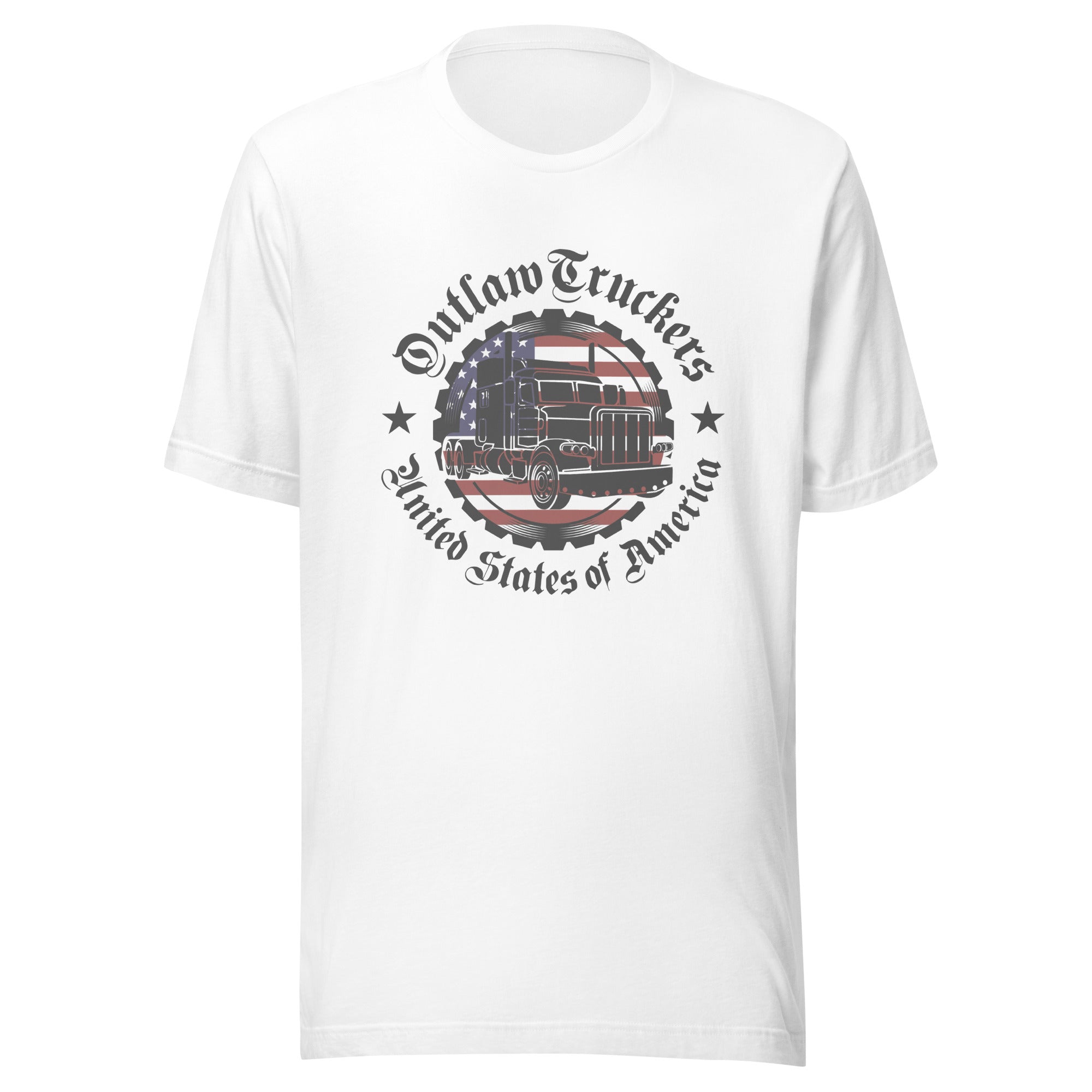 Unisex T-Shirt Weiß "Outlaw Truckers USA"